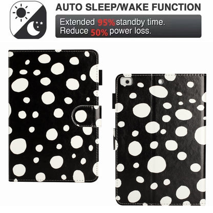 For iPad Pro 9.7 / 9.7 2018 / 2017 Dot Pattern Leather Smart Tablet Case(Black White) by buy2fix