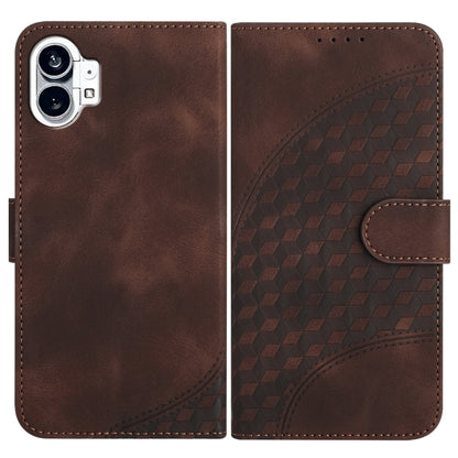 For Nothing Phone 1 Elephant Head Embossed Phone Leather Case with Lanyard(Coffee) - Nothing Cases by buy2fix | Online Shopping UK | buy2fix