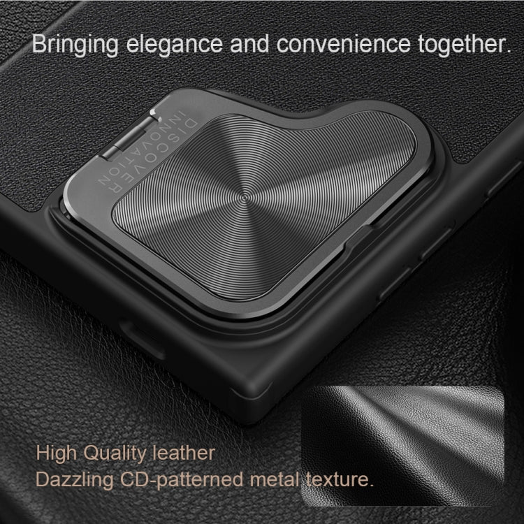 For Samsung Galaxy S24+ 5G NILLKIN Qin Prop Series Flip Camera Cover Design Leather Phone Case(Brown) - Galaxy S24+ 5G Cases by NILLKIN | Online Shopping UK | buy2fix