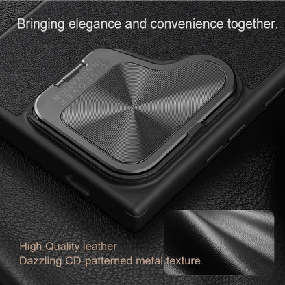 For Samsung Galaxy S24+ 5G NILLKIN Qin Prop Series Flip Camera Cover Design Leather Phone Case(Brown) - Galaxy S24+ 5G Cases by NILLKIN | Online Shopping UK | buy2fix