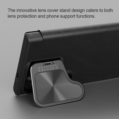 For Samsung Galaxy S24+ 5G NILLKIN Qin Prop Series Flip Camera Cover Design Leather Phone Case(Brown) - Galaxy S24+ 5G Cases by NILLKIN | Online Shopping UK | buy2fix