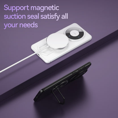For Huawei Mate 60 Matte Magsafe Magnetic Phone Case with Trolley Holder(Grey) - Huawei Cases by buy2fix | Online Shopping UK | buy2fix
