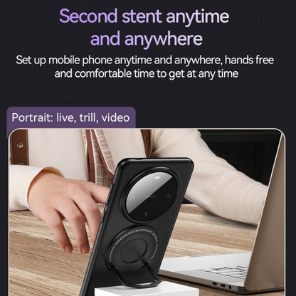 For Huawei Mate 60 Pro Matte Magsafe Magnetic Phone Case with Trolley Holder(Night Purple) - Huawei Cases by buy2fix | Online Shopping UK | buy2fix