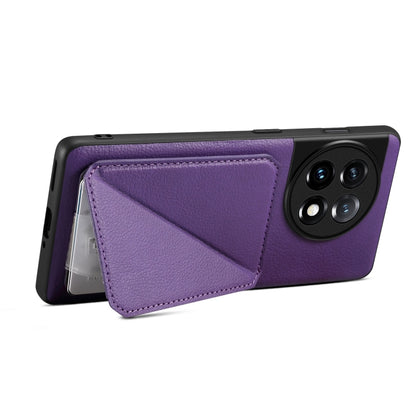 For Realme Narzo 60X / 11 5G / 11x Denior Imitation Calf Leather Back Phone Case with Holder(Purple) - Realme Cases by Denior | Online Shopping UK | buy2fix
