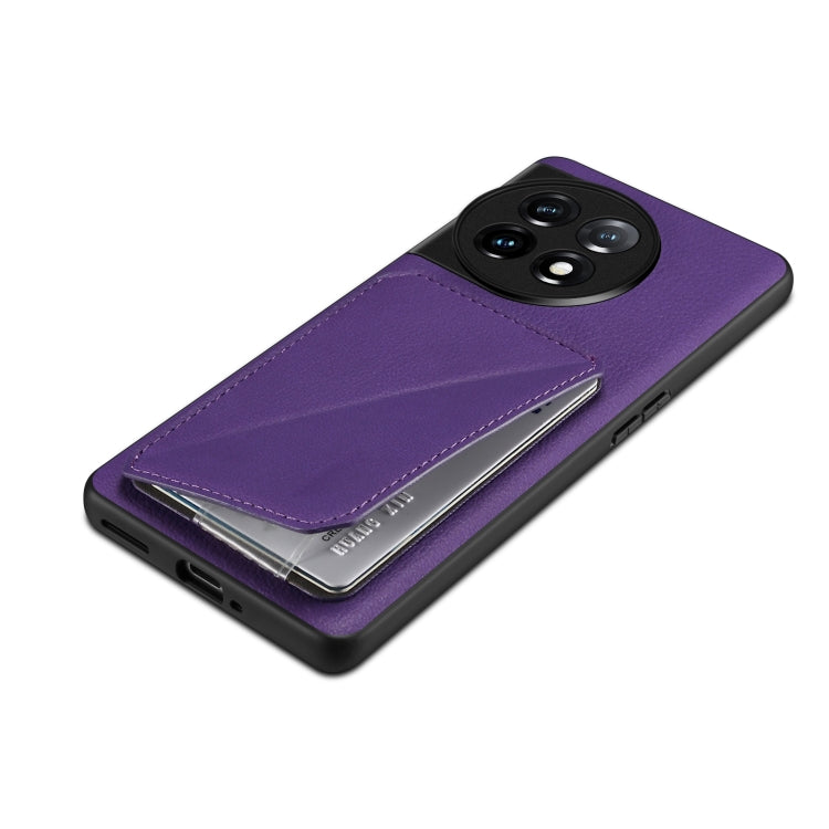 For Realme Narzo 60X / 11 5G / 11x Denior Imitation Calf Leather Back Phone Case with Holder(Purple) - Realme Cases by Denior | Online Shopping UK | buy2fix