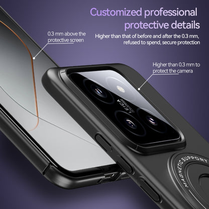 For Xiaomi 14 Matte Magsafe Magnetic Phone Case with Trolley Holder(Grey) - Xiaomi Cases by buy2fix | Online Shopping UK | buy2fix