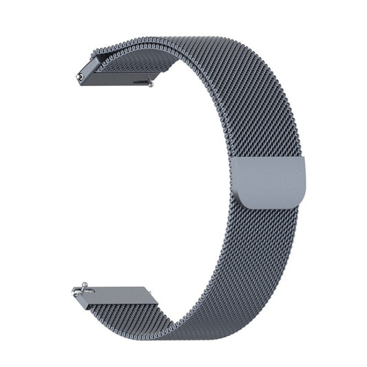 For Huami Amazfit GTS 22mm Milanese Magnetic Metal Watch Band (Space Grey) - Watch Bands by buy2fix | Online Shopping UK | buy2fix