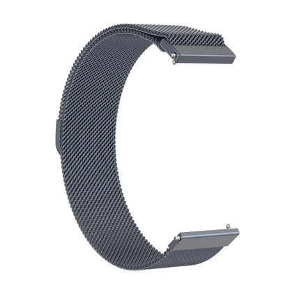 For Huami Amazfit GTS 22mm Milanese Magnetic Metal Watch Band (Space Grey) - Watch Bands by buy2fix | Online Shopping UK | buy2fix