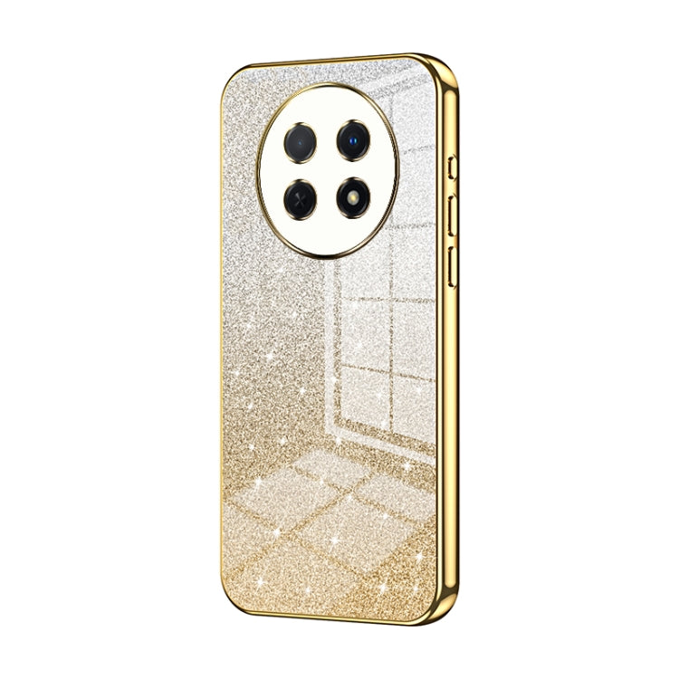 For Huawei Enjoy 60X / nova Y91 Gradient Glitter Powder Electroplated Phone Case(Gold) - Huawei Cases by buy2fix | Online Shopping UK | buy2fix