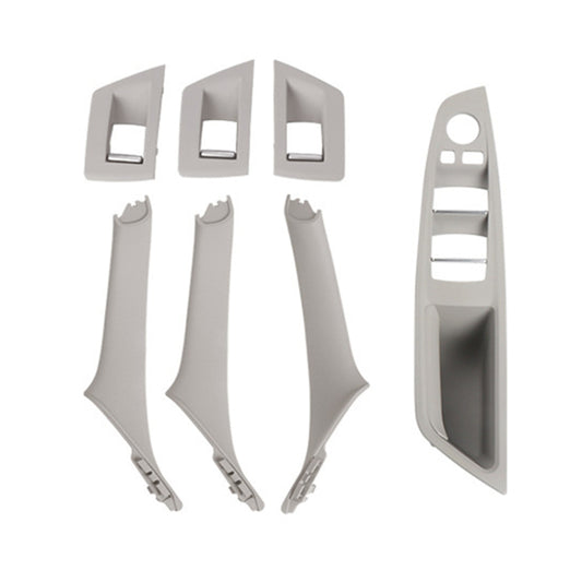 For BMW F10 / F18 5 Series 7pcs Car Inside Doors Handle Pull Trim Cover, Right Driving, 51417225874(Grey) - Door Handles by buy2fix | Online Shopping UK | buy2fix
