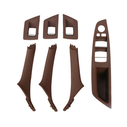 For BMW F10 / F18 5 Series 7pcs Car Inside Doors Handle Pull Trim Cover, Right Driving, 51417225874(Wine Red) - Door Handles by buy2fix | Online Shopping UK | buy2fix