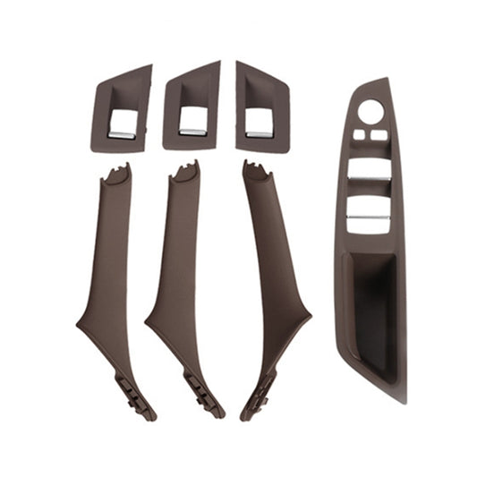 For BMW F10 / F18 5 Series 7pcs Car Inside Doors Handle Pull Trim Cover, Right Driving, 51417225874(Mocha Color) - Door Handles by buy2fix | Online Shopping UK | buy2fix
