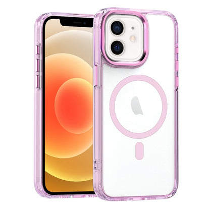 For iPhone 12 MagSafe Magnetic Clear Phone Case(Pink) - iPhone 12 / 12 Pro Cases by buy2fix | Online Shopping UK | buy2fix