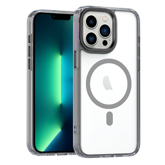 For iPhone 13 Pro Max MagSafe Magnetic Clear Phone Case(Black) - iPhone 13 Pro Max Cases by buy2fix | Online Shopping UK | buy2fix