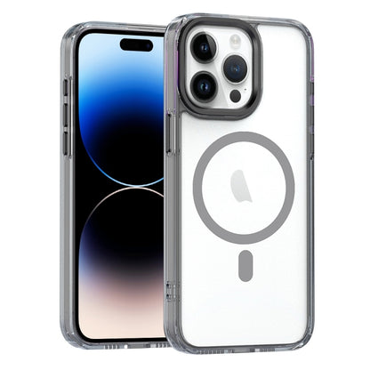 For iPhone 14 Pro Max MagSafe Magnetic Clear Phone Case(Black) - iPhone 14 Pro Max Cases by buy2fix | Online Shopping UK | buy2fix