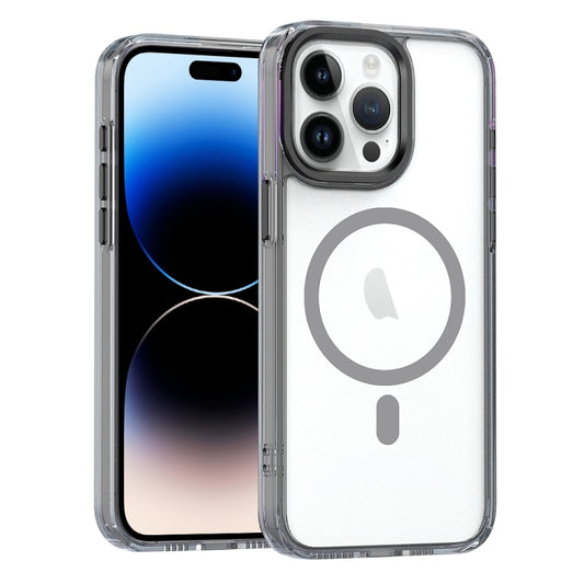 For iPhone 14 Pro Max MagSafe Magnetic Clear Phone Case(Black) - iPhone 14 Pro Max Cases by buy2fix | Online Shopping UK | buy2fix