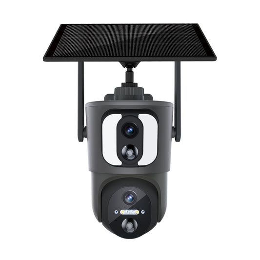 ESCAM QF390 2x2MP Binocular Solar WiFi Camera Supports Two-way Voice & Alarm Recording(Black) - Wireless Camera by ESCAM | Online Shopping UK | buy2fix