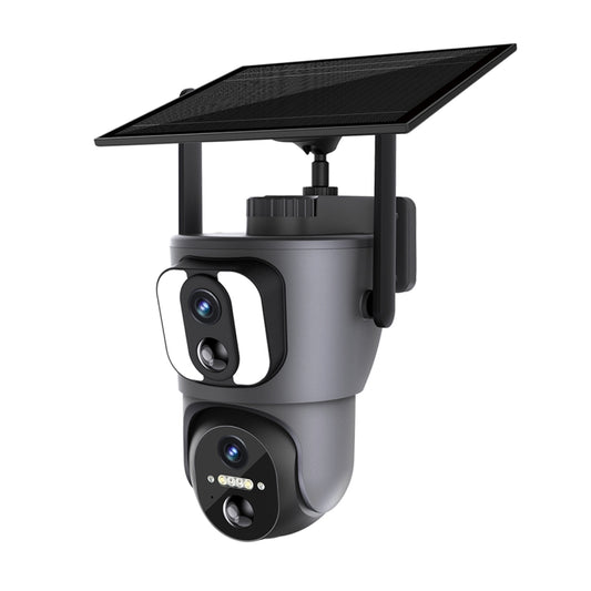 ESCAM QF390 2x2MP Binocular Solar WiFi Camera Supports Two-way Voice & Alarm Recording(Black) - Wireless Camera by ESCAM | Online Shopping UK | buy2fix