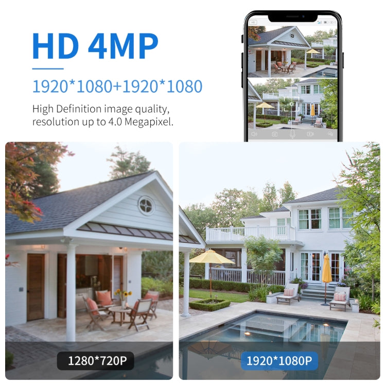 ESCAM QF390 2x2MP Binocular Solar WiFi Camera Supports Two-way Voice & Alarm Recording(Black) by ESCAM