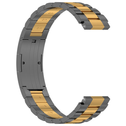 For Huawei Watch GT4 / GT3 / GT2 / GT 46mm Three Strains HW Buckle Metal Watch Band(Grey Gold) by buy2fix