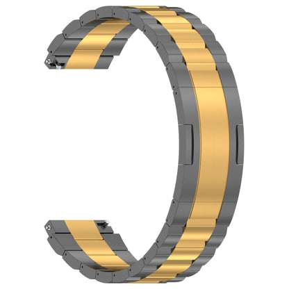 For Huawei Watch GT4 / GT3 / GT2 / GT 46mm Three Strains HW Buckle Metal Watch Band(Grey Gold) by buy2fix