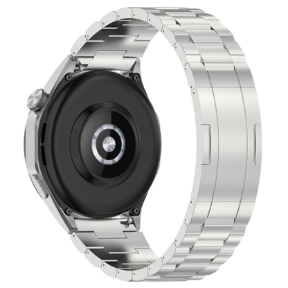 For Huawei Watch GT4 / GT3 / GT2 / GT 46mm Three Strains HW Buckle Metal Watch Band(Silver) by buy2fix