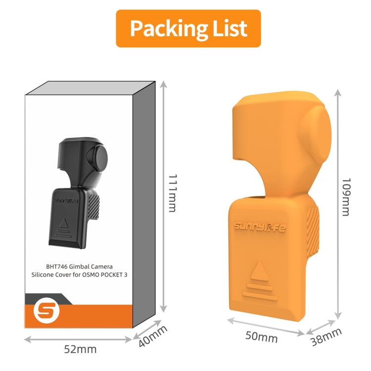 For DJI Osmo Pocket 3 Sunnylife OP3-BHT746 Silicone Protective Case(Orange) - Case & Bags by Sunnylife | Online Shopping UK | buy2fix