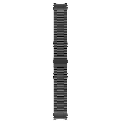 For Samsung Galaxy Watch6/6 Classic/5/5 Pro Button Style Three-bead Metal Watch Band(Black) - Watch Bands by buy2fix | Online Shopping UK | buy2fix