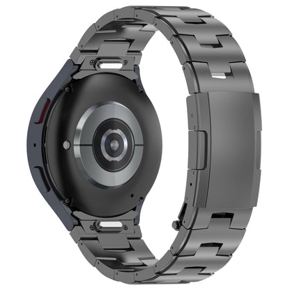 For Samsung Galaxy Watch6/6 Classic/5/5 Pro Button Style Pure Titanium Metal Watch Band(Grey) - Watch Bands by buy2fix | Online Shopping UK | buy2fix