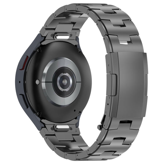 For Samsung Galaxy Watch6/6 Classic/5/5 Pro Button Style Pure Titanium Metal Watch Band(Grey) - Watch Bands by buy2fix | Online Shopping UK | buy2fix