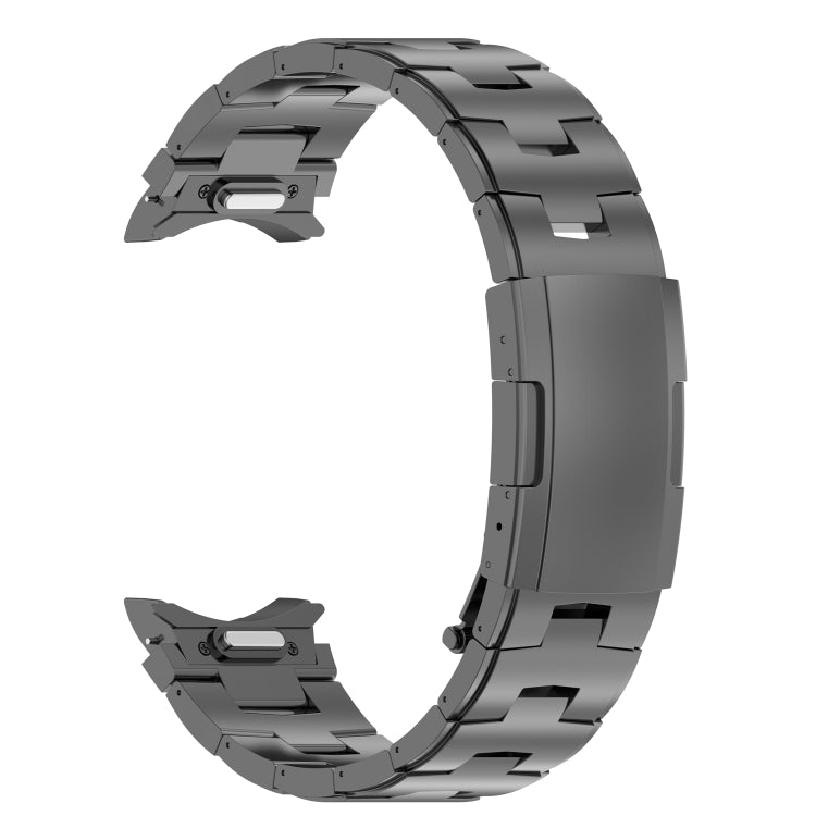 For Samsung Galaxy Watch6/6 Classic/5/5 Pro Button Style Pure Titanium Metal Watch Band(Grey) - Watch Bands by buy2fix | Online Shopping UK | buy2fix