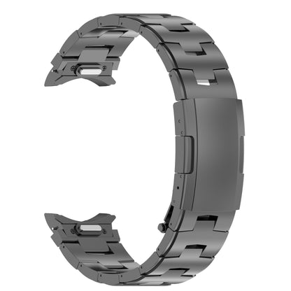 For Samsung Galaxy Watch6/6 Classic/5/5 Pro Button Style Pure Titanium Metal Watch Band(Grey) - Watch Bands by buy2fix | Online Shopping UK | buy2fix
