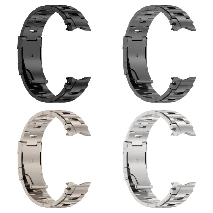 For Samsung Galaxy Watch6/6 Classic/5/5 Pro Button Style Pure Titanium Metal Watch Band(Grey) - Watch Bands by buy2fix | Online Shopping UK | buy2fix