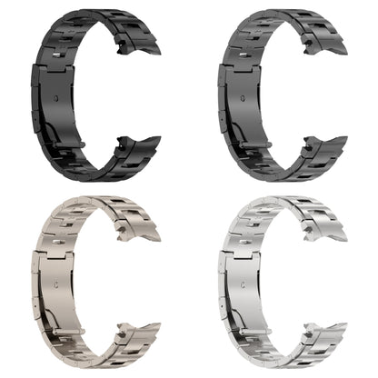 For Samsung Galaxy Watch6/6 Classic/5/5 Pro Button Style Pure Titanium Metal Watch Band(Grey) - Watch Bands by buy2fix | Online Shopping UK | buy2fix