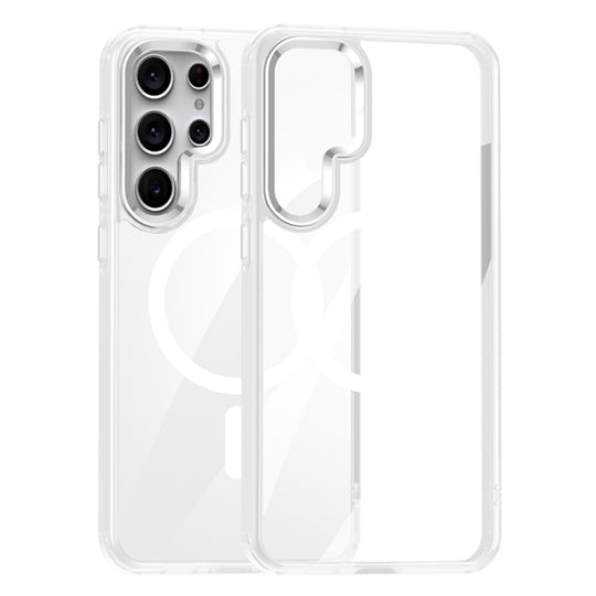 For Samsung Galaxy S24 Ultra 5G MagSafe Anti-fingerprint Highly Transparent PC Phone Case(White)