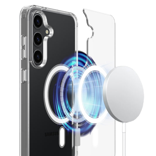 For Samsung Galaxy S24+ 5G MagSafe Magnetic Acrylic TPU Phone Case(Transparent) - Galaxy S24+ 5G Cases by buy2fix | Online Shopping UK | buy2fix