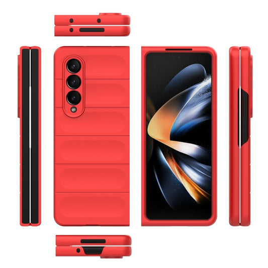 For Samsung Galaxy Z Fold4 5G Magic Shield Fold PC Shockproof Phone Case(Red) - Galaxy Z Fold4 5G Cases by buy2fix | Online Shopping UK | buy2fix