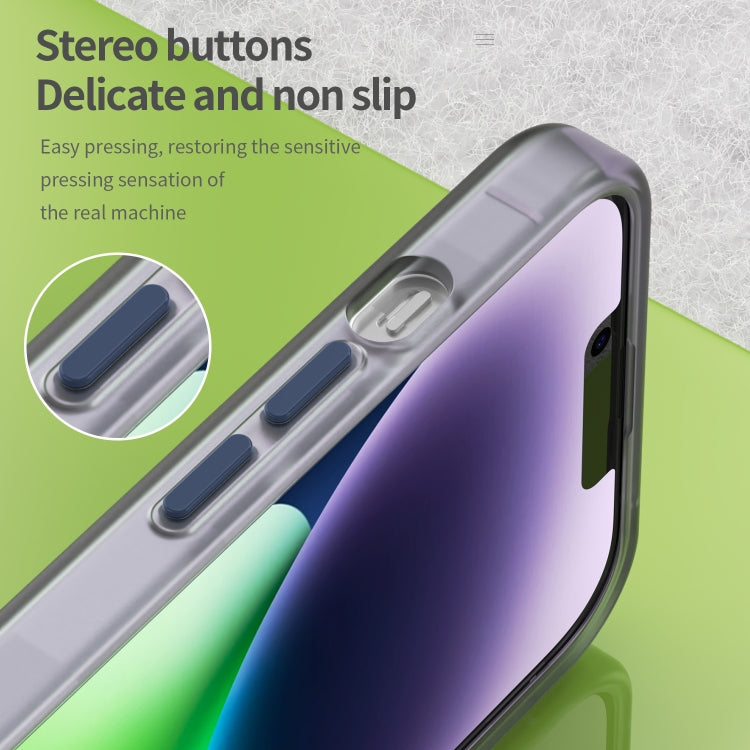 For iPhone 15 MagSafe Frosted Translucent TPU + PC Full Coverage Phone Case(Dark Blue) - iPhone 15 Cases by buy2fix | Online Shopping UK | buy2fix