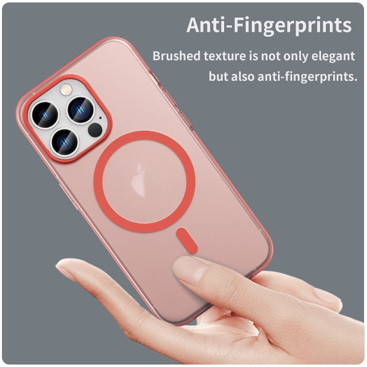 For iPhone 13 Pro MagSafe Frosted Translucent TPU + PC Full Coverage Phone Case(Red) - iPhone 13 Pro Cases by buy2fix | Online Shopping UK | buy2fix