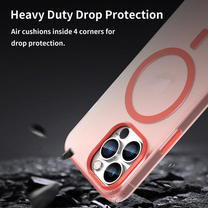 For iPhone 13 Pro MagSafe Frosted Translucent TPU + PC Full Coverage Phone Case(Red) - iPhone 13 Pro Cases by buy2fix | Online Shopping UK | buy2fix