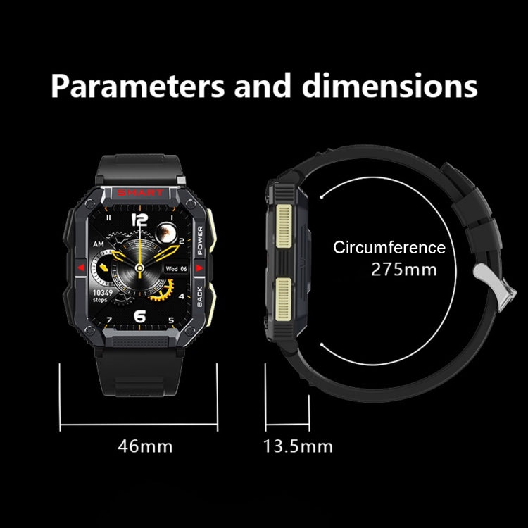 YK01 1.83 inch Smart Sports Call Watch, Heart Rate / Blood Pressure / Blood Oxygen(Green) by buy2fix