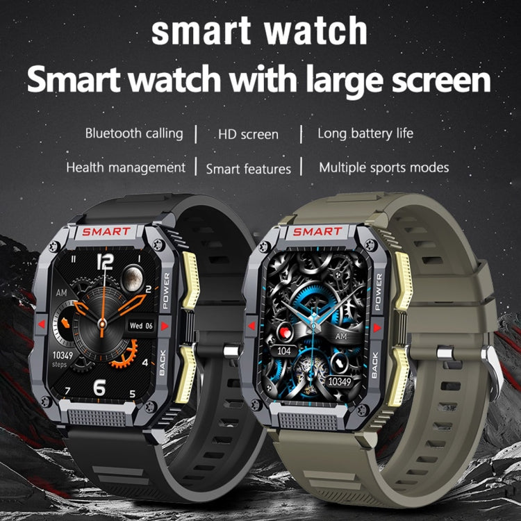 YK01 1.83 inch Smart Sports Call Watch, Heart Rate / Blood Pressure / Blood Oxygen(Green) by buy2fix