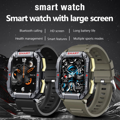 YK01 1.83 inch Smart Sports Call Watch, Heart Rate / Blood Pressure / Blood Oxygen(Green) by buy2fix