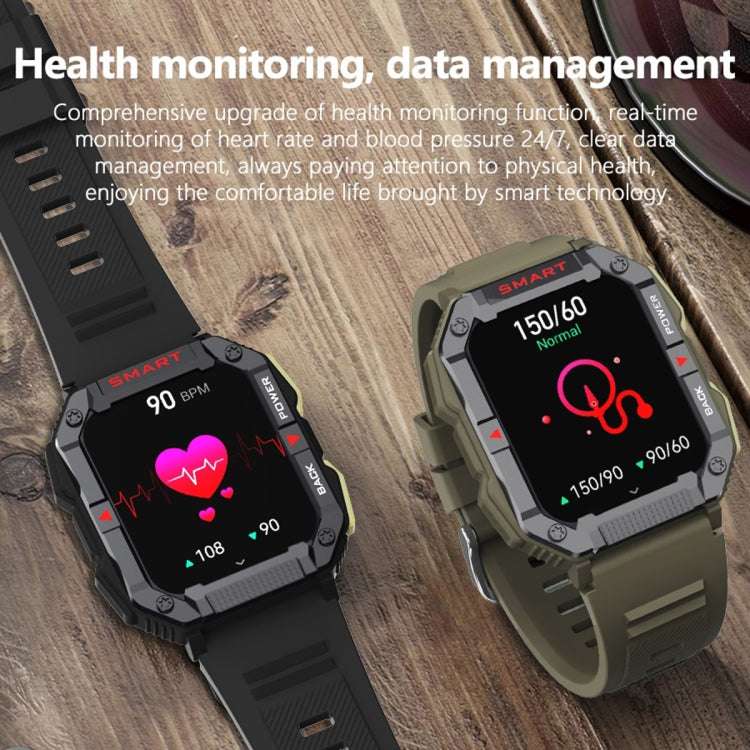 YK01 1.83 inch Smart Sports Call Watch, Heart Rate / Blood Pressure / Blood Oxygen(Green) by buy2fix