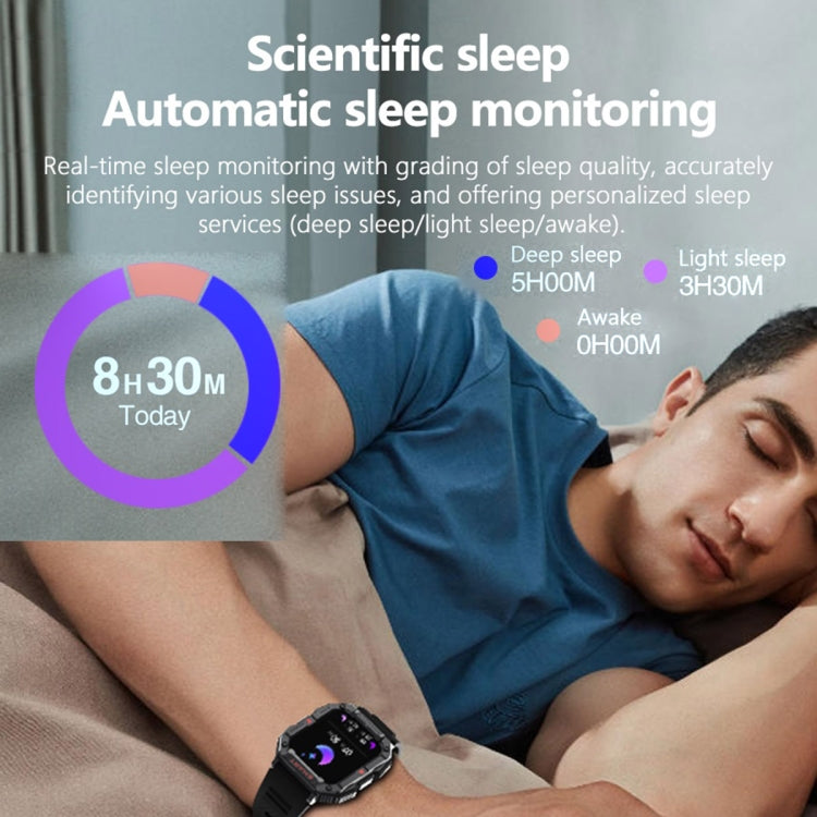 YK01 1.83 inch Smart Sports Call Watch, Heart Rate / Blood Pressure / Blood Oxygen(Green) by buy2fix