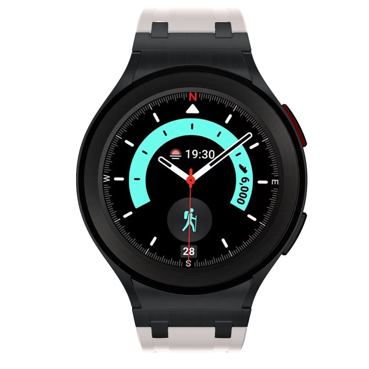 For Samsung Galaxy Watch 4 / 5 / 6 AP Series Liquid Silicone Watch Band(Black Starlight) - Watch Bands by buy2fix | Online Shopping UK | buy2fix