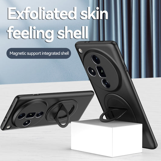 For OPPO Find X7 Magsafe Hidden Fold Holder Full Coverage Shockproof Phone Case(Grey) - OPPO Cases by buy2fix | Online Shopping UK | buy2fix