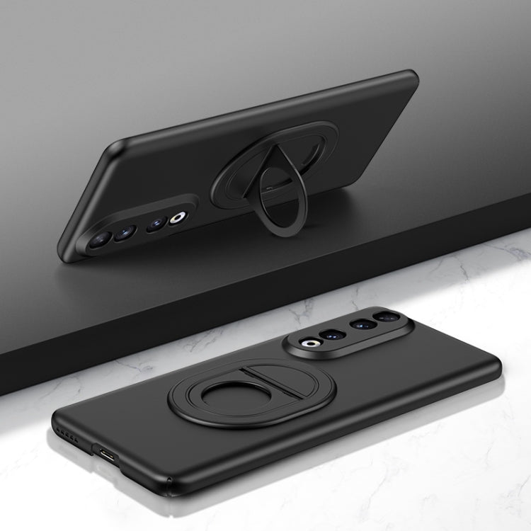 For Honor 90 Magsafe Hidden Fold Holder Full Coverage Shockproof Phone Case(Black) - Honor Cases by buy2fix | Online Shopping UK | buy2fix