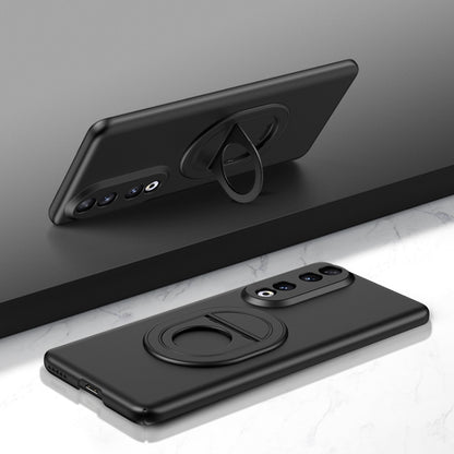 For Honor 90 Magsafe Hidden Fold Holder Full Coverage Shockproof Phone Case(Black) - Honor Cases by buy2fix | Online Shopping UK | buy2fix