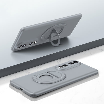 For Honor 90 Magsafe Hidden Fold Holder Full Coverage Shockproof Phone Case(Grey) - Honor Cases by buy2fix | Online Shopping UK | buy2fix